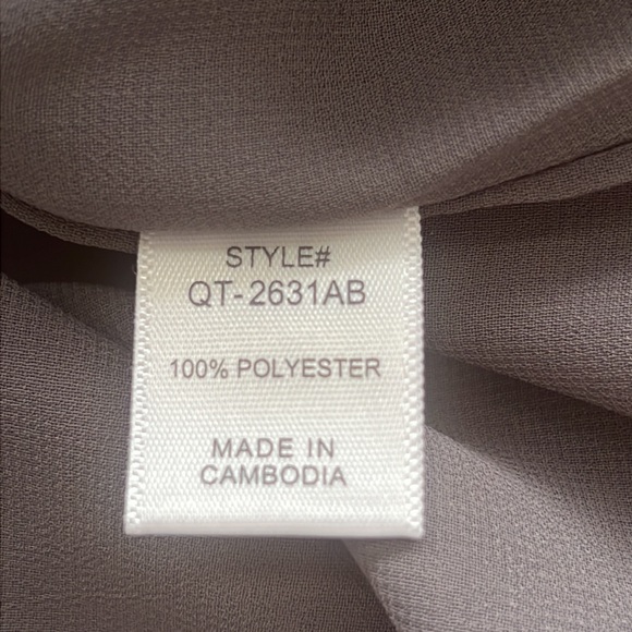 Zenana Charcoal Gray Sleeveless Tie Front Blouse - Picture 8 of 9